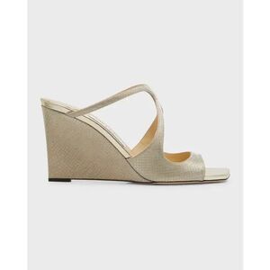 Jimmy Choo Gold Wedge Sandals